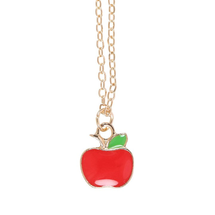 Best Teacher Apple Necklace on Greeting Card - The Calm Qi