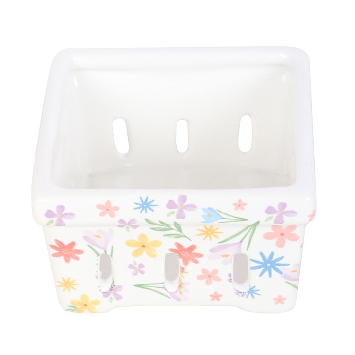 Spring Floral Print Ceramic Berry Basket - The Calm Qi
