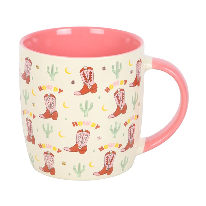 Howdy Cowboy Boot Print Mug - The Calm Qi