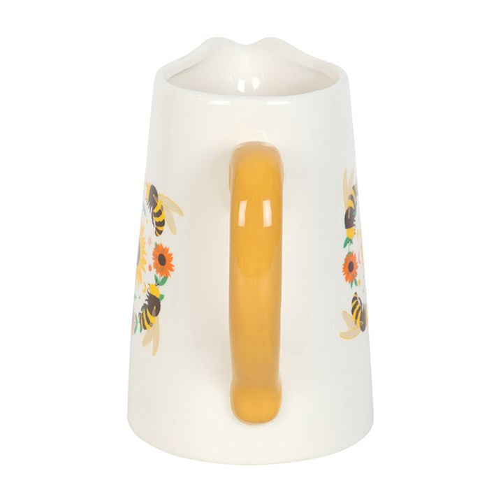 Summer Bee and Sunflower Ceramic Flower Jug - The Calm Qi