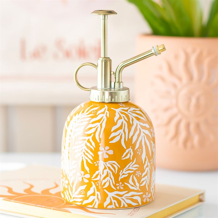 Summer Leaf Print Ceramic Plant Mister - The Calm Qi