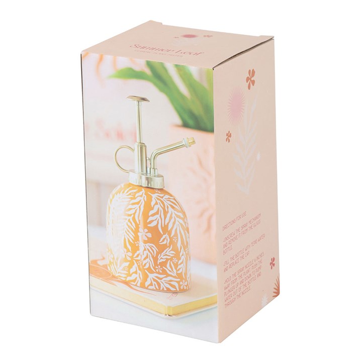 Summer Leaf Print Ceramic Plant Mister - The Calm Qi
