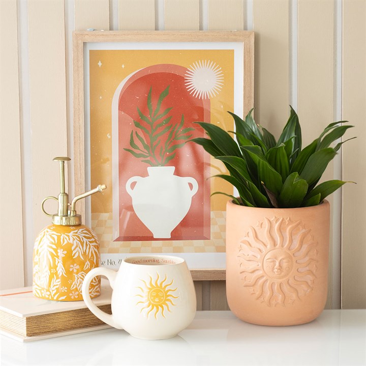 Summer Leaf Print Ceramic Plant Mister - The Calm Qi