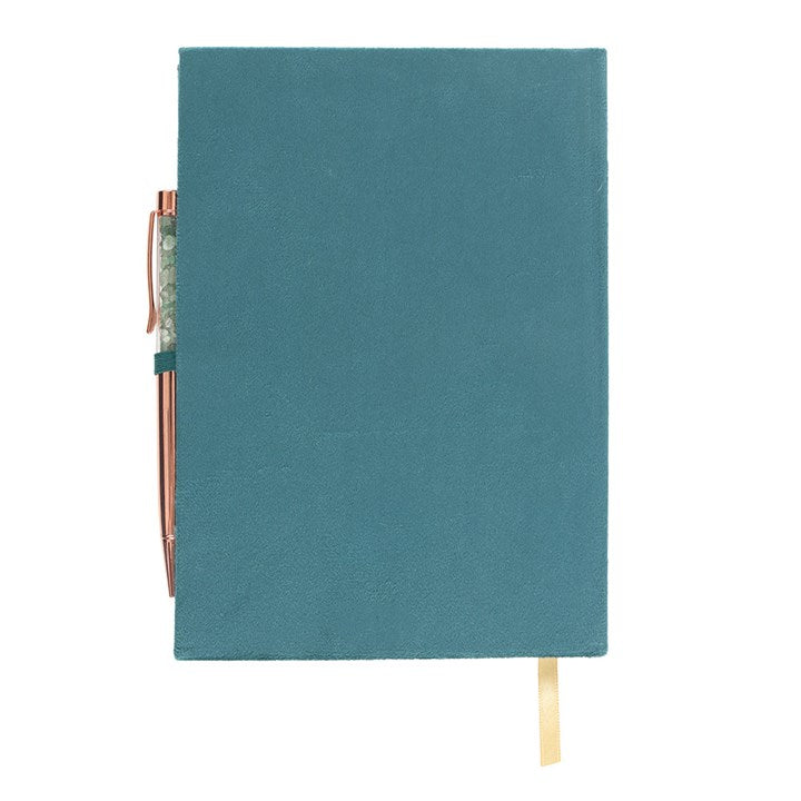 Book of Abundance Journal with Green Aventurine Crystal Pen - The Calm Qi