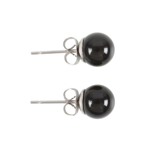 Black Agate Semi Precious Crystal Earrings - The Calm Qi