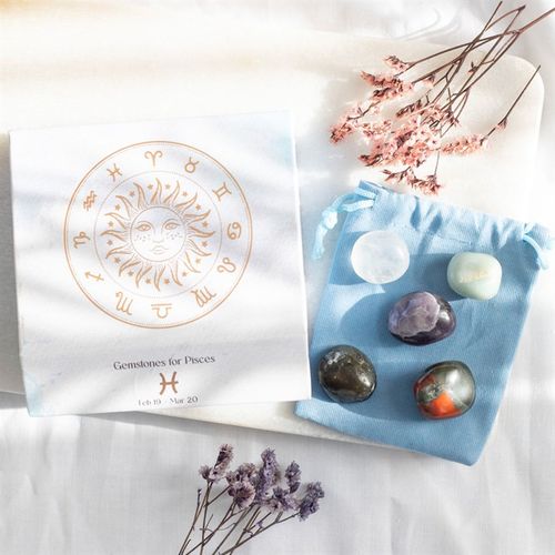 Pisces Crystal Tumblestone Set - The Calm Qi