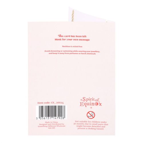 The Sun Celestial Rose Quartz Necklace Card - The Calm Qi