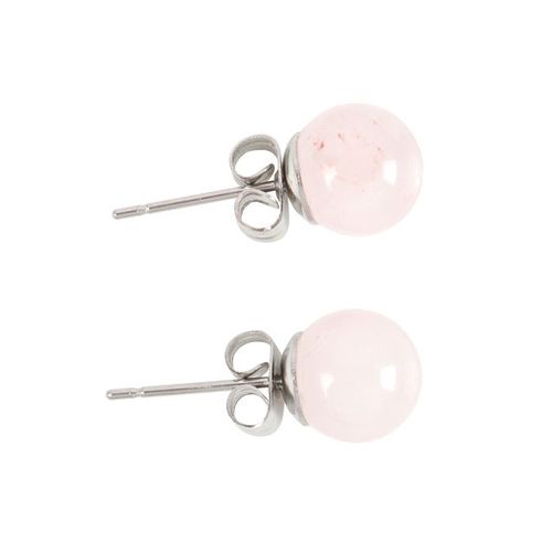 Rose Quartz Semi Precious Crystal Earrings - The Calm Qi