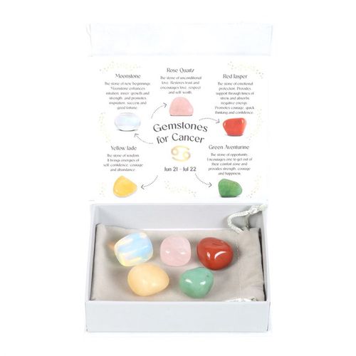 Cancer Crystal Tumblestone Set - The Calm Qi