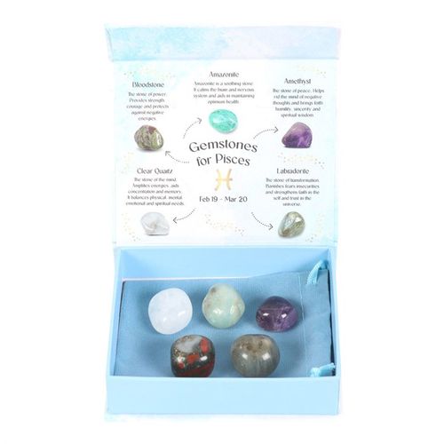 Pisces Crystal Tumblestone Set - The Calm Qi
