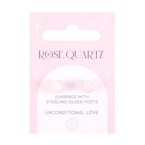 Rose Quartz Semi Precious Crystal Earrings - The Calm Qi