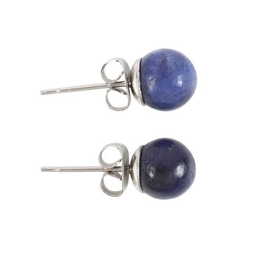 Sodalite Semi Precious Crystal Earrings - The Calm Qi