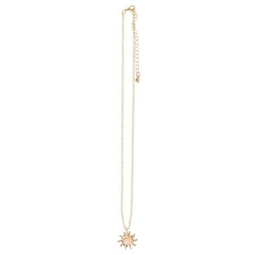 The Sun Celestial Rose Quartz Necklace Card - The Calm Qi