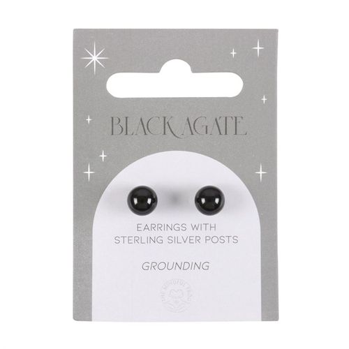 Black Agate Semi Precious Crystal Earrings - The Calm Qi