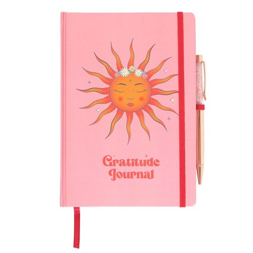 The Sun Gratitude Journal with Rose Quartz Pen - The Calm Qi