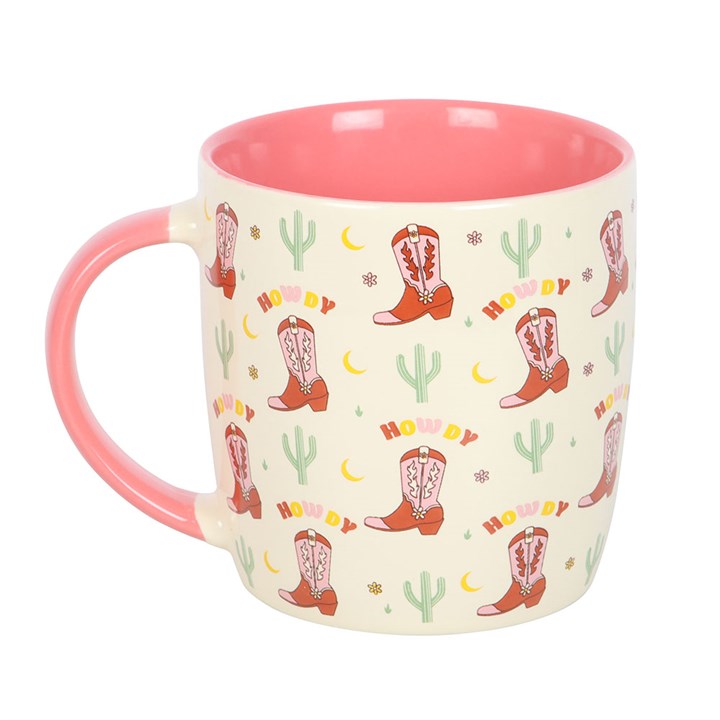 Howdy Cowboy Boot Print Mug - The Calm Qi