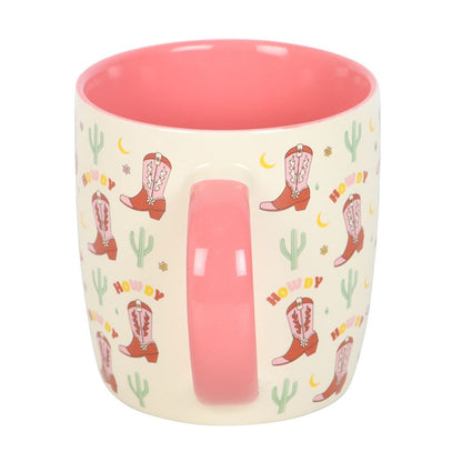 Howdy Cowboy Boot Print Mug - The Calm Qi