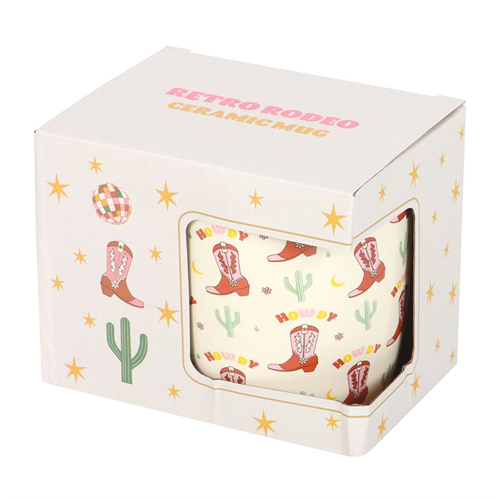 Howdy Cowboy Boot Print Mug - The Calm Qi