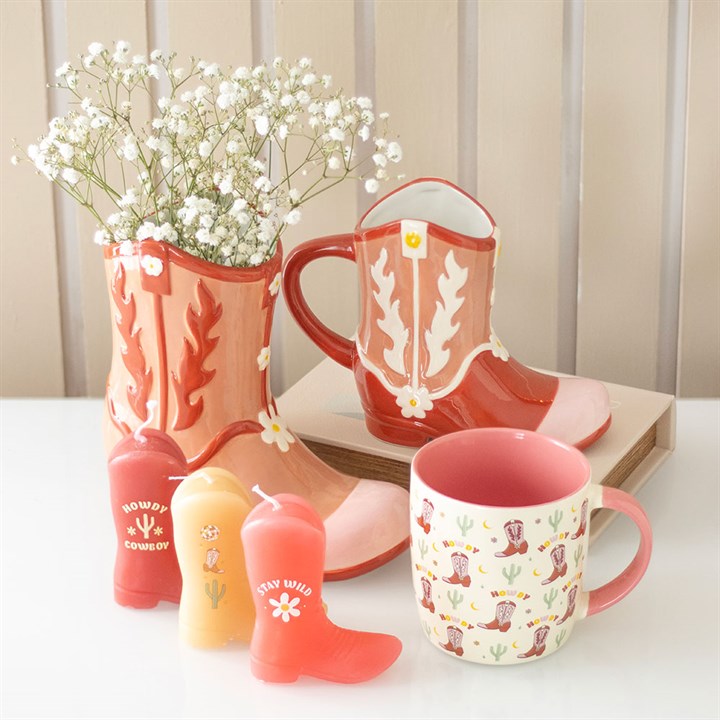 Howdy Cowboy Boot Print Mug - The Calm Qi