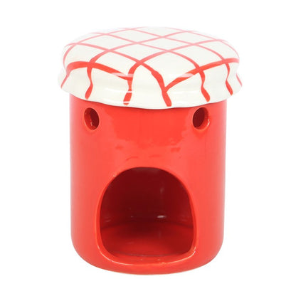 Strawberry Jam Jar Oil Burner and Wax Warmer - The Calm Qi