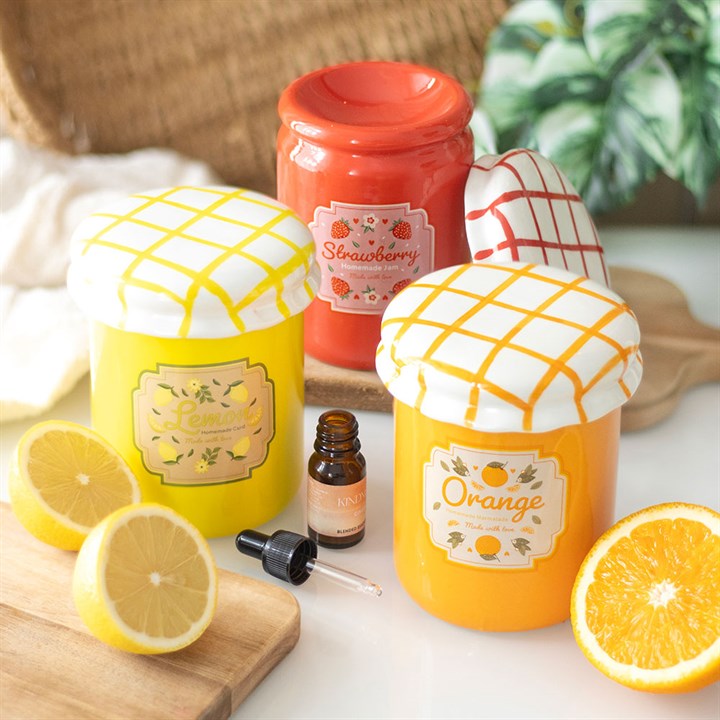 Strawberry Jam Jar Oil Burner and Wax Warmer - The Calm Qi