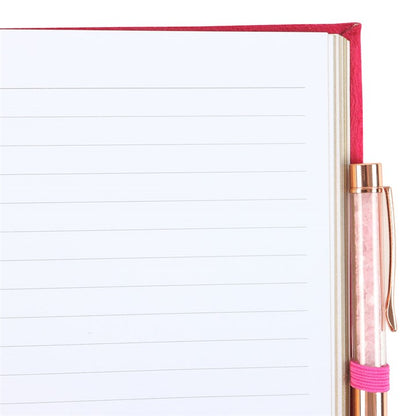 Book of Love Spells Journal with Rose Quartz Crystal Pen - The Calm Qi