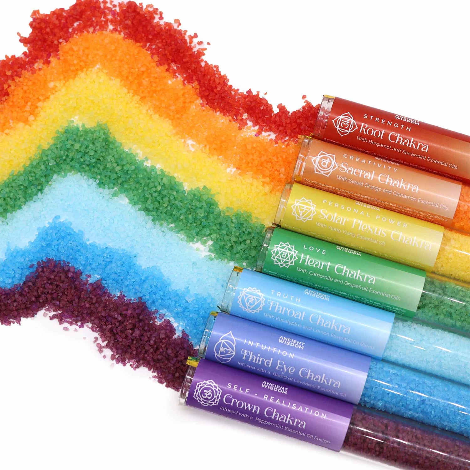 7 Chakra Harmony Bath Salt Set - The Calm Qi