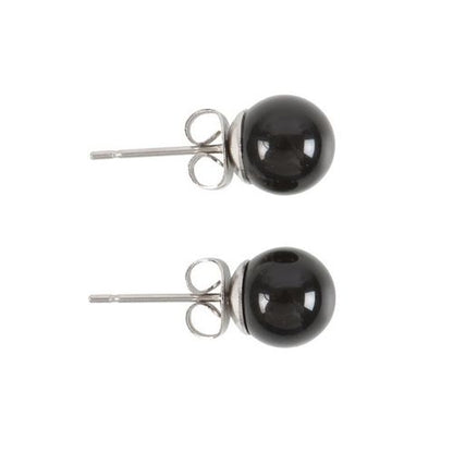 Black Agate Semi Precious Crystal Earrings - The Calm Qi