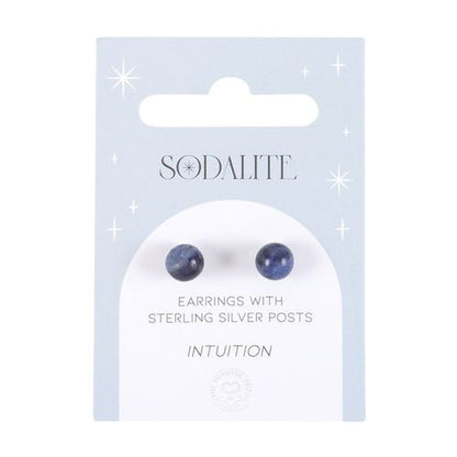 Sodalite Semi Precious Crystal Earrings - The Calm Qi