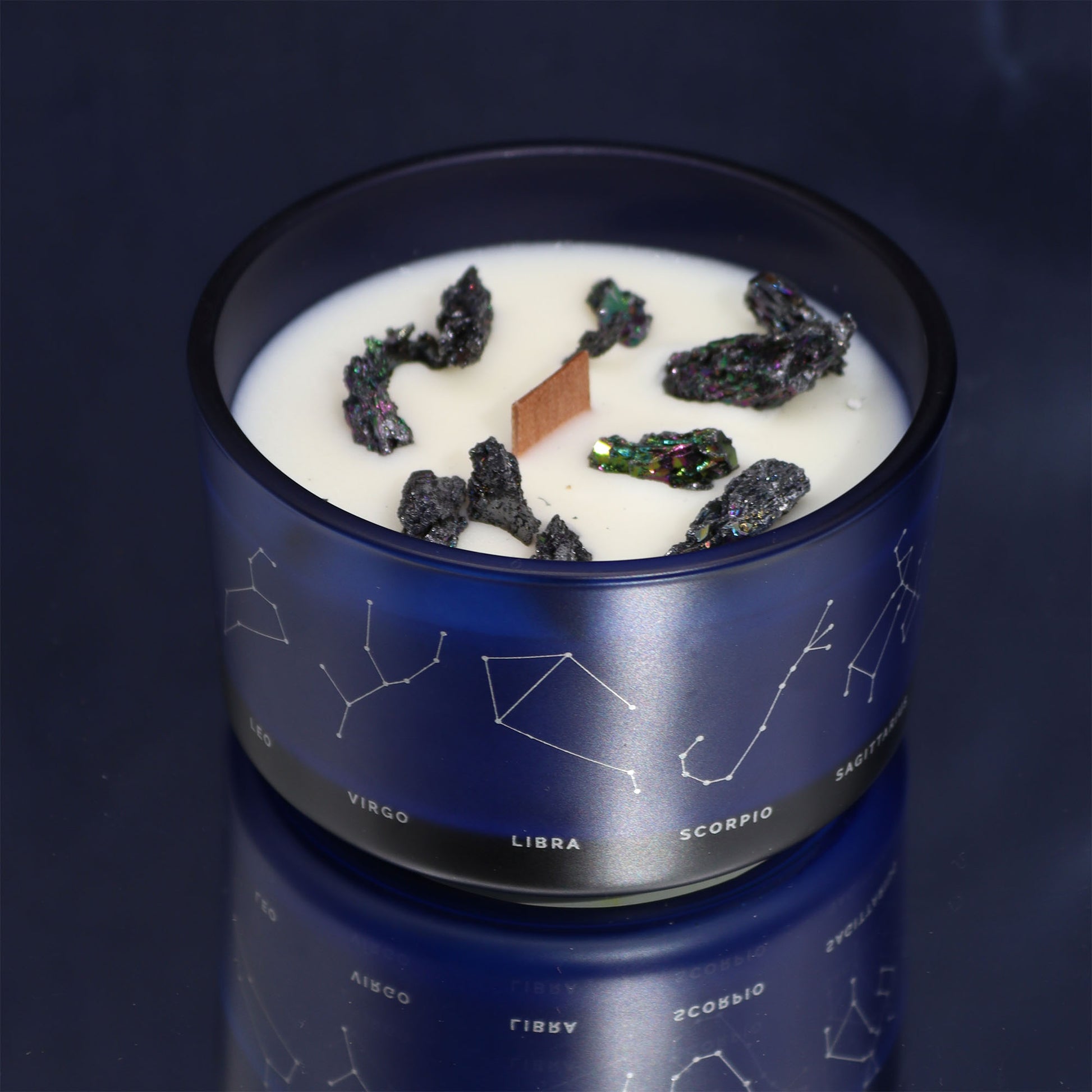 Zodiac Crystal Candle with Gemstone Bracelet - Aries - The Calm Qi